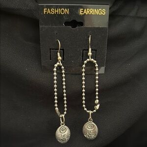 Elegant Silver Beaded Earrings